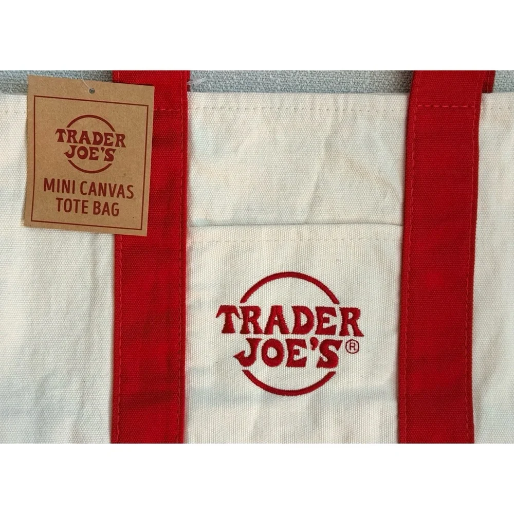 TRADER JOE’S RED MINI CANVAS‎ TOTE BAG